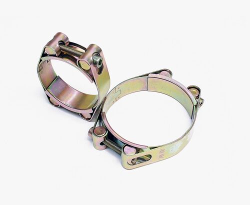 Хомут усиленный двухболтовый 080-90/24 W2 нерж