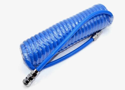 Пневмотрубка спиральная полиуретановая PU95 10х6.5 мм L 12 м (10 атм, голубая) УРТ