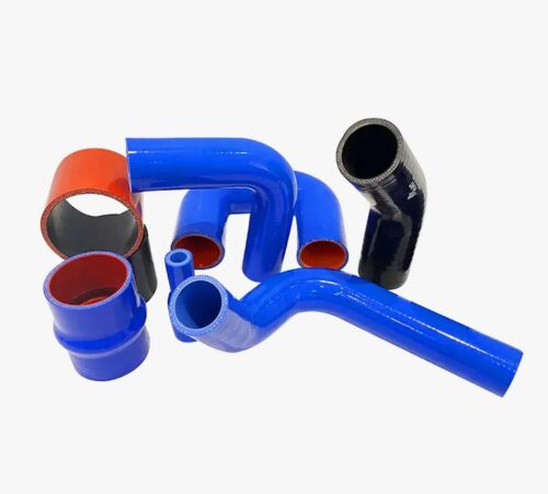 Патрубок силиконовый угловой с переходом Ф 51х63 мм L 150х150 мм, 90 град. УРТ